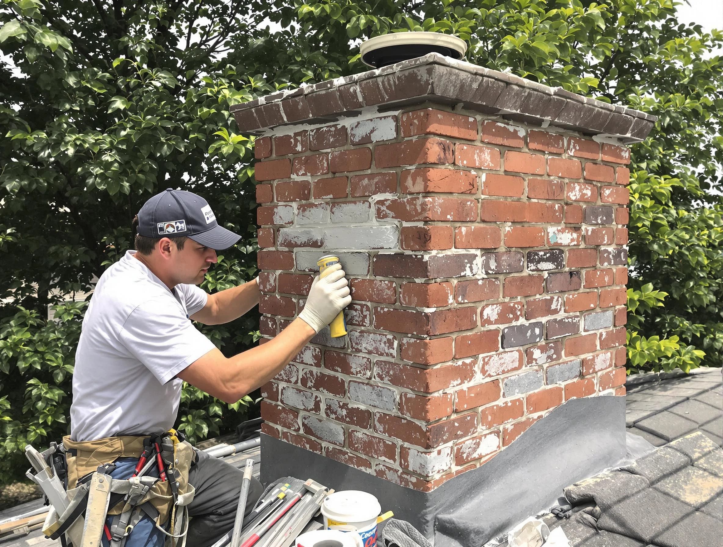 Homeacre-Lyndora Chimney Sweep restoring an aging chimney in Homeacre-Lyndora, PA