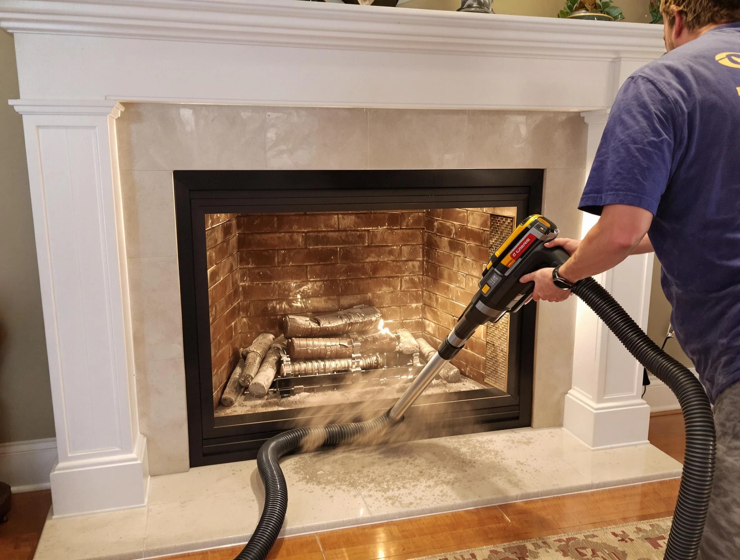Fireplace cleaning performed by Homeacre-Lyndora Chimney Sweep in Homeacre-Lyndora, PA