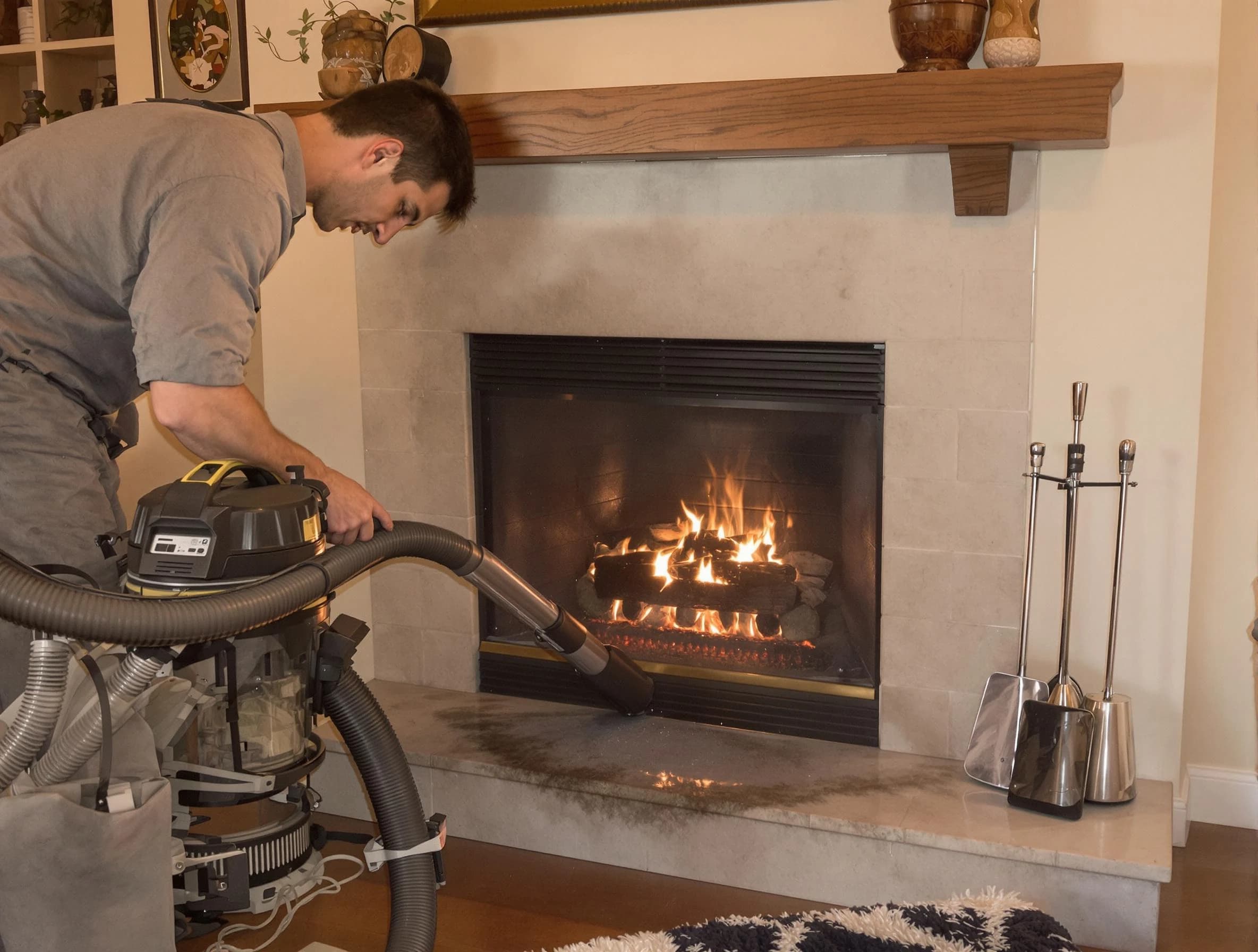 Routine fireplace upkeep by Homeacre-Lyndora Chimney Sweep in Homeacre-Lyndora, PA