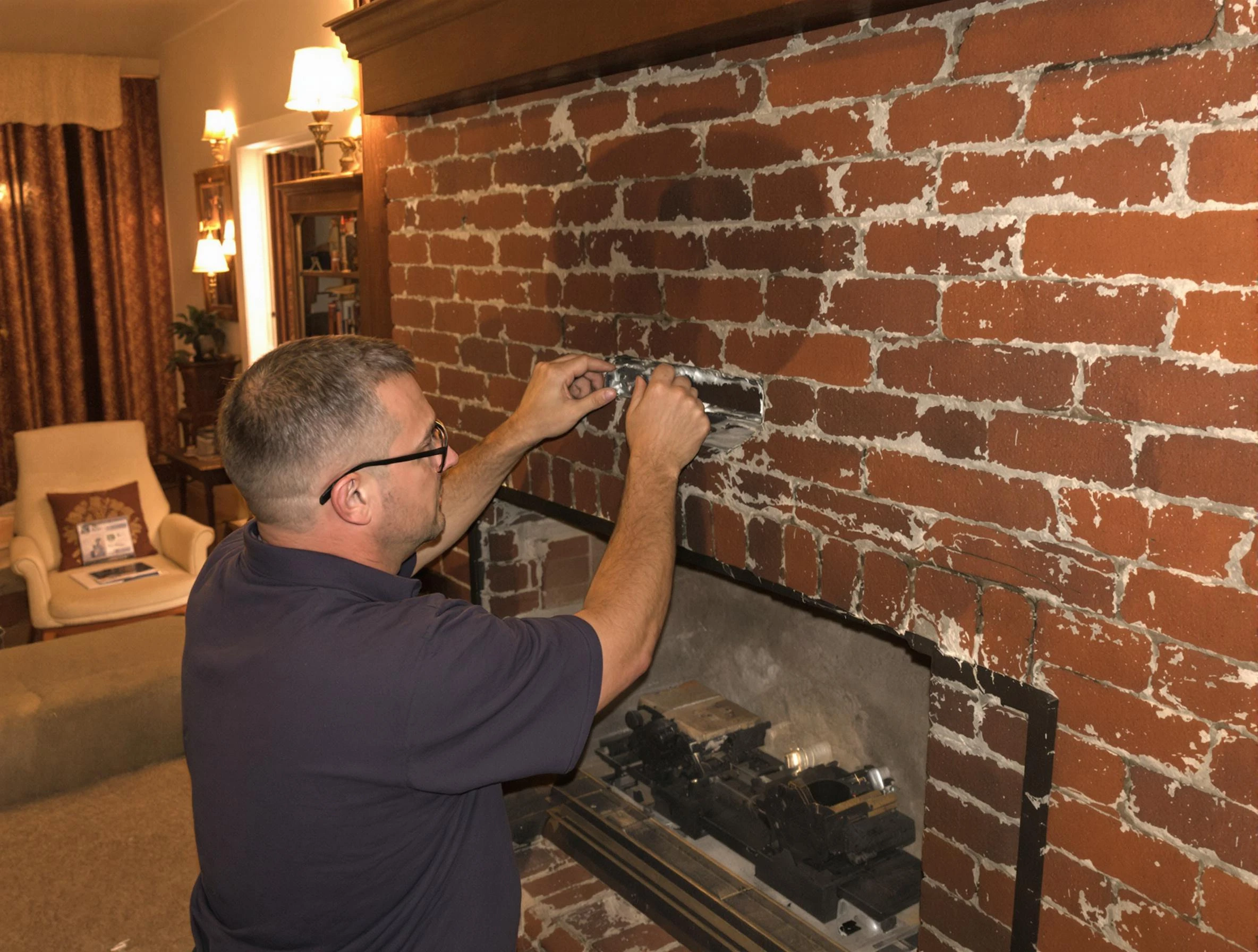 Homeacre-Lyndora Chimney Sweep expert fixing a fireplace in Homeacre-Lyndora, PA
