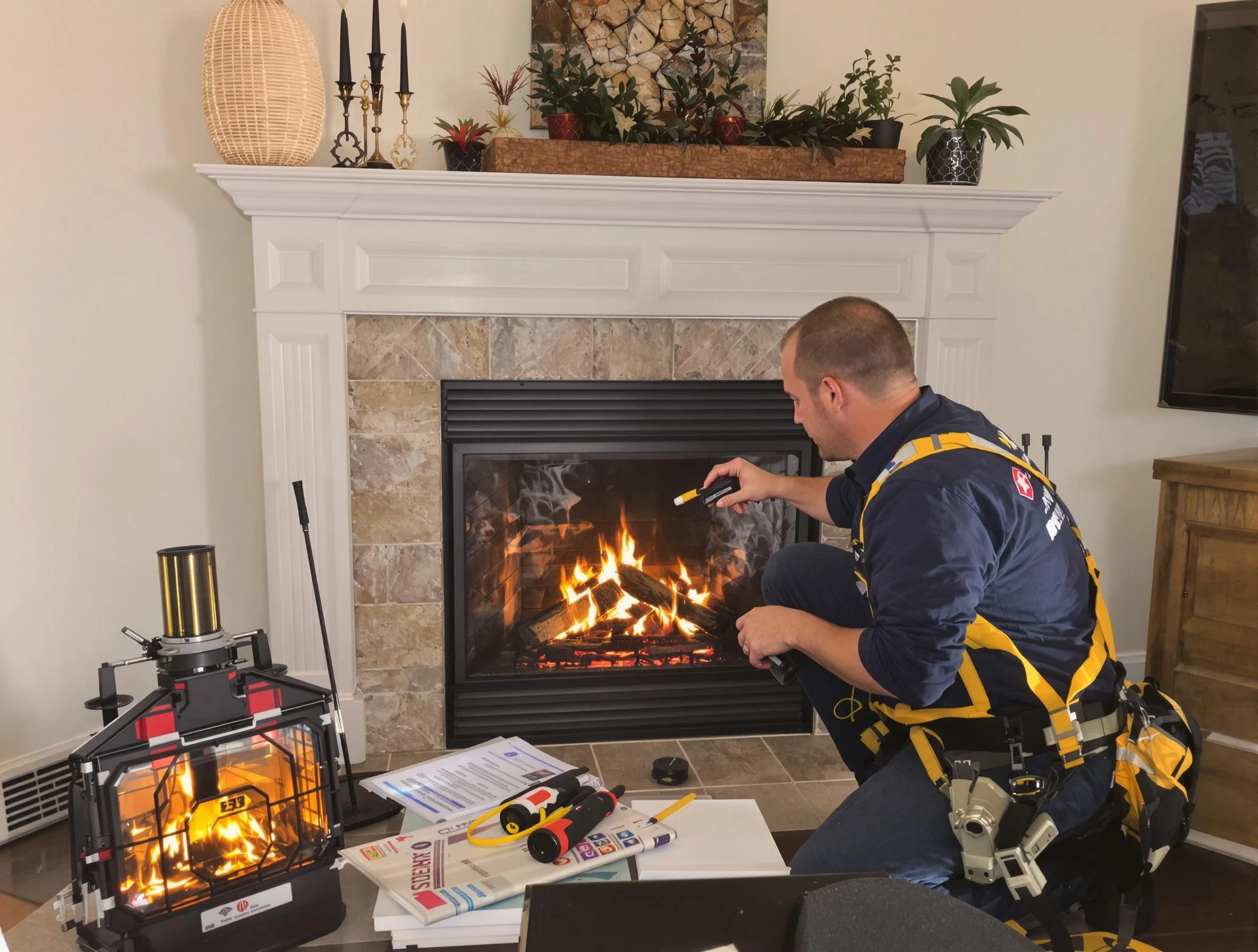 Safety-focused fireplace inspection by Homeacre-Lyndora Chimney Sweep in Homeacre-Lyndora, PA