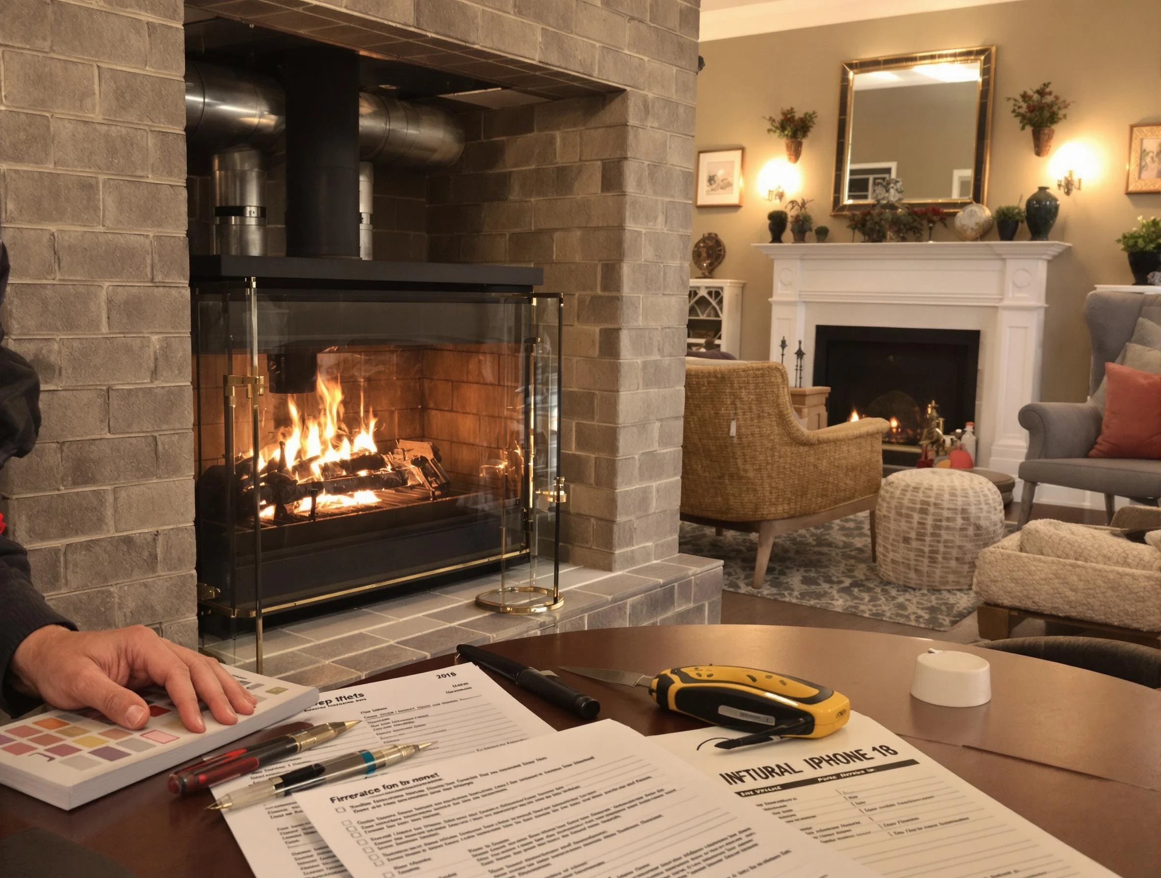 Homeacre-Lyndora Chimney Sweep verifying fireplace safety measures in Homeacre-Lyndora, PA